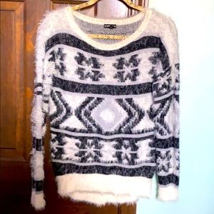 Express fuzzy soft sweater xs